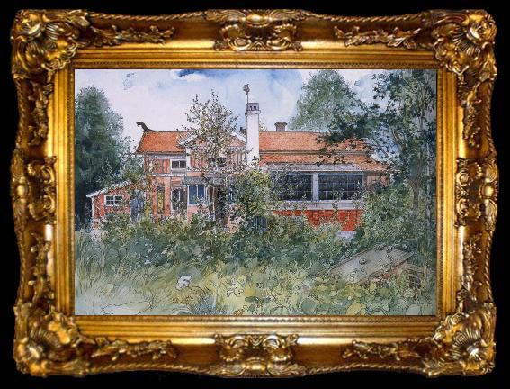 framed  Carl Larsson Cottages, ta009-2